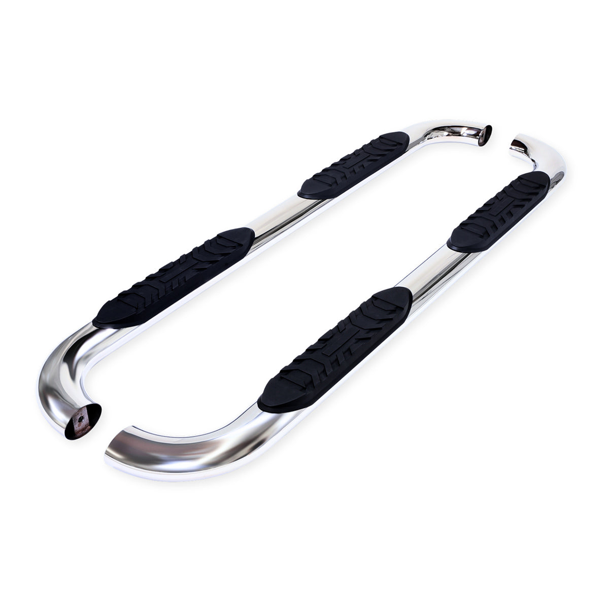 TrailFx - 4" Oval Bent Step Bar For Ram 1500-3500 Crew- Stainless (A1007S)