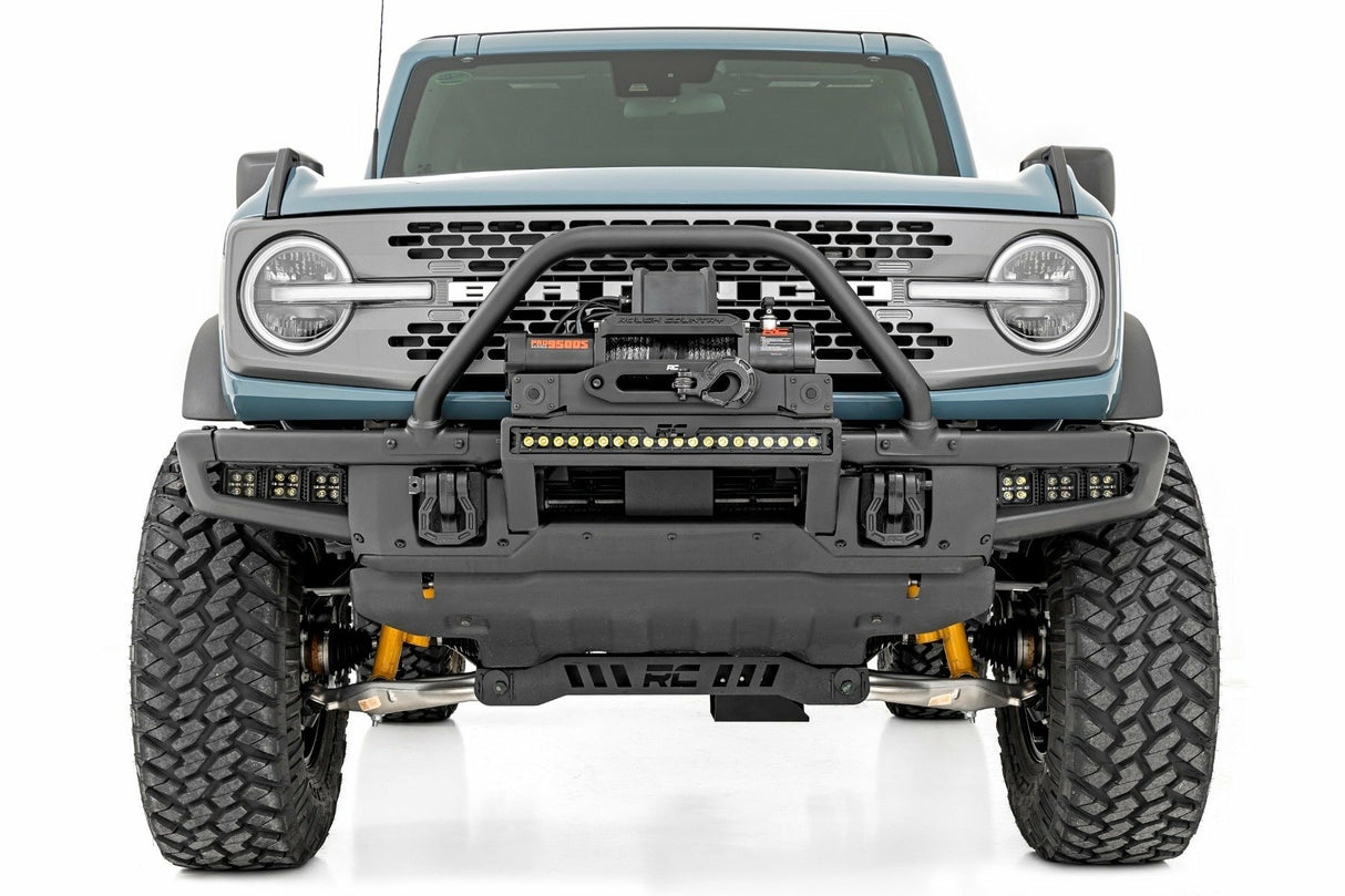 Rough Country - High Winch Mount - All Models - 12000S - 20 Inch Black Single Row LED - Ford Bronco (21-23) - 51099