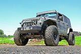 Rough Country - LED Light - Windshield Mnt - 50" Black Dual Row - White DRL - Jeep Wrangler JK (07-18) - 70504BLDRL