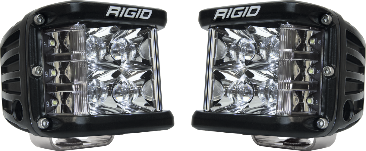 RIGID D-SS PRO Side Shooter, Spot Optic, Surface Mount, Black Housing, Pair