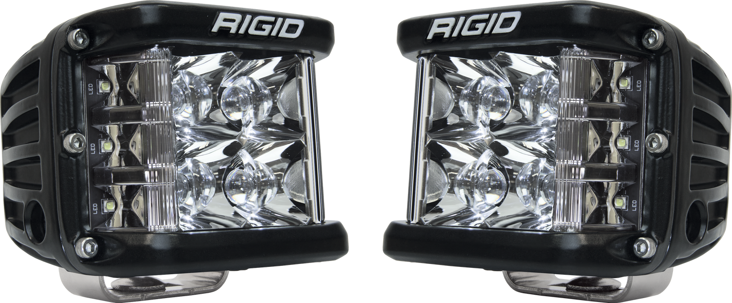 RIGID D-SS PRO Side Shooter, Spot Optic, Surface Mount, Black Housing, Pair