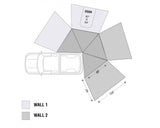 Overland Vehicle Systems - Overland Vehicle Systems Freestanding Passenger Nomadic 270 LT Awning Wall 1 - 18229909