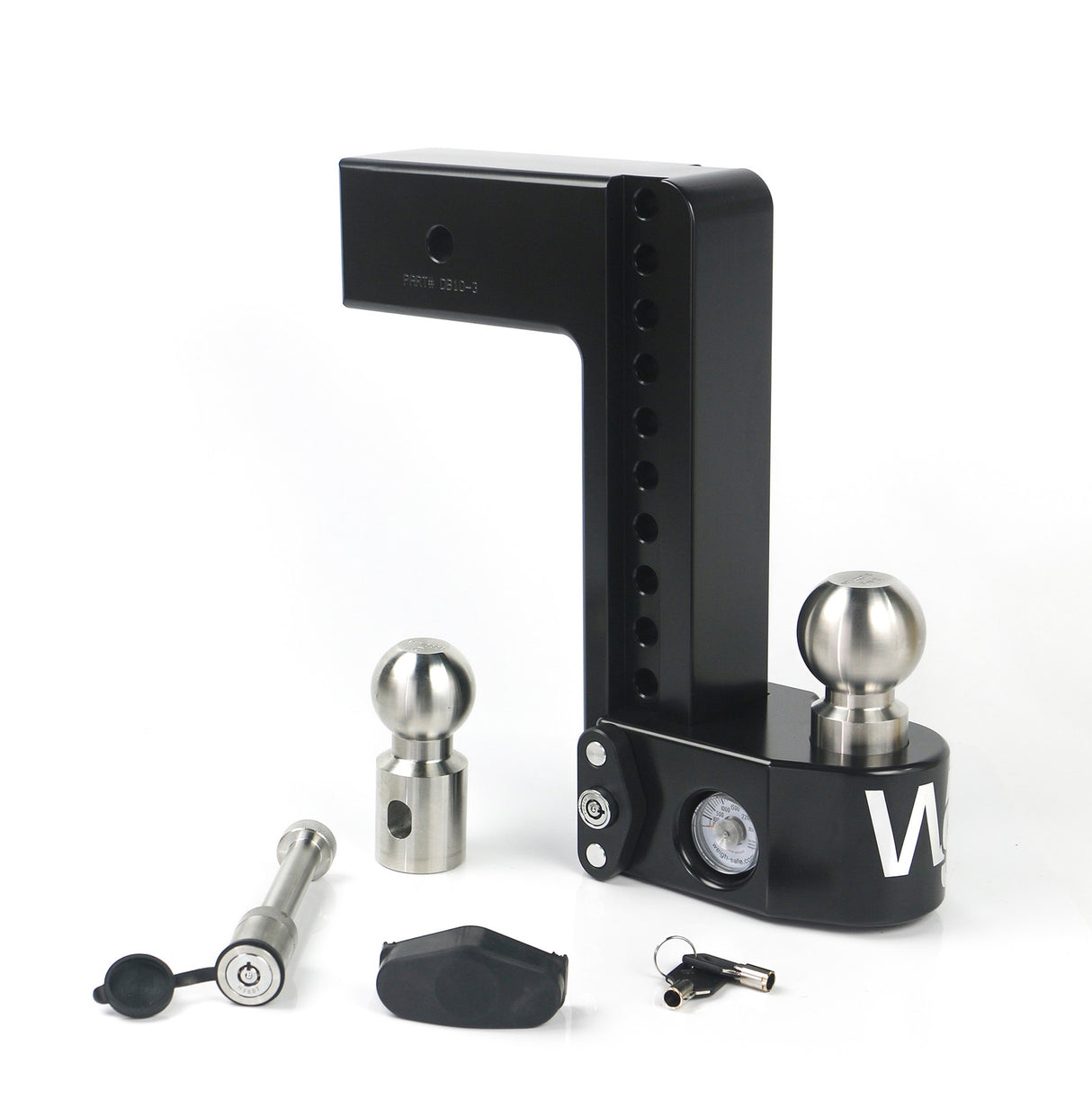 Weigh Safe 10" Drop Hitch with 3" Shank w/ Keyed Alike WS05 - WS10-3-KA-CER-BLA