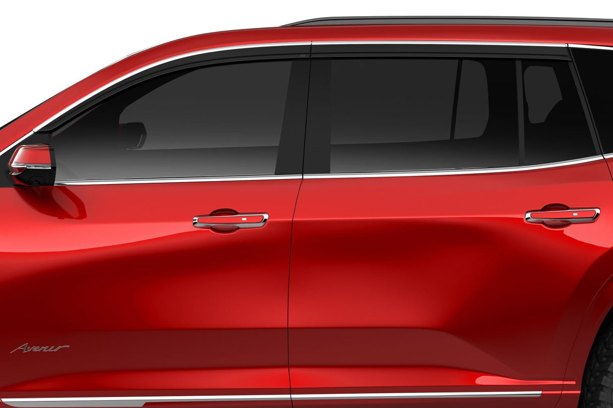 Husky Liners 2884066 Low Profile Ventvisor Deflector; Smoke with Chrome Trim; Outside Mount; 4 pc.