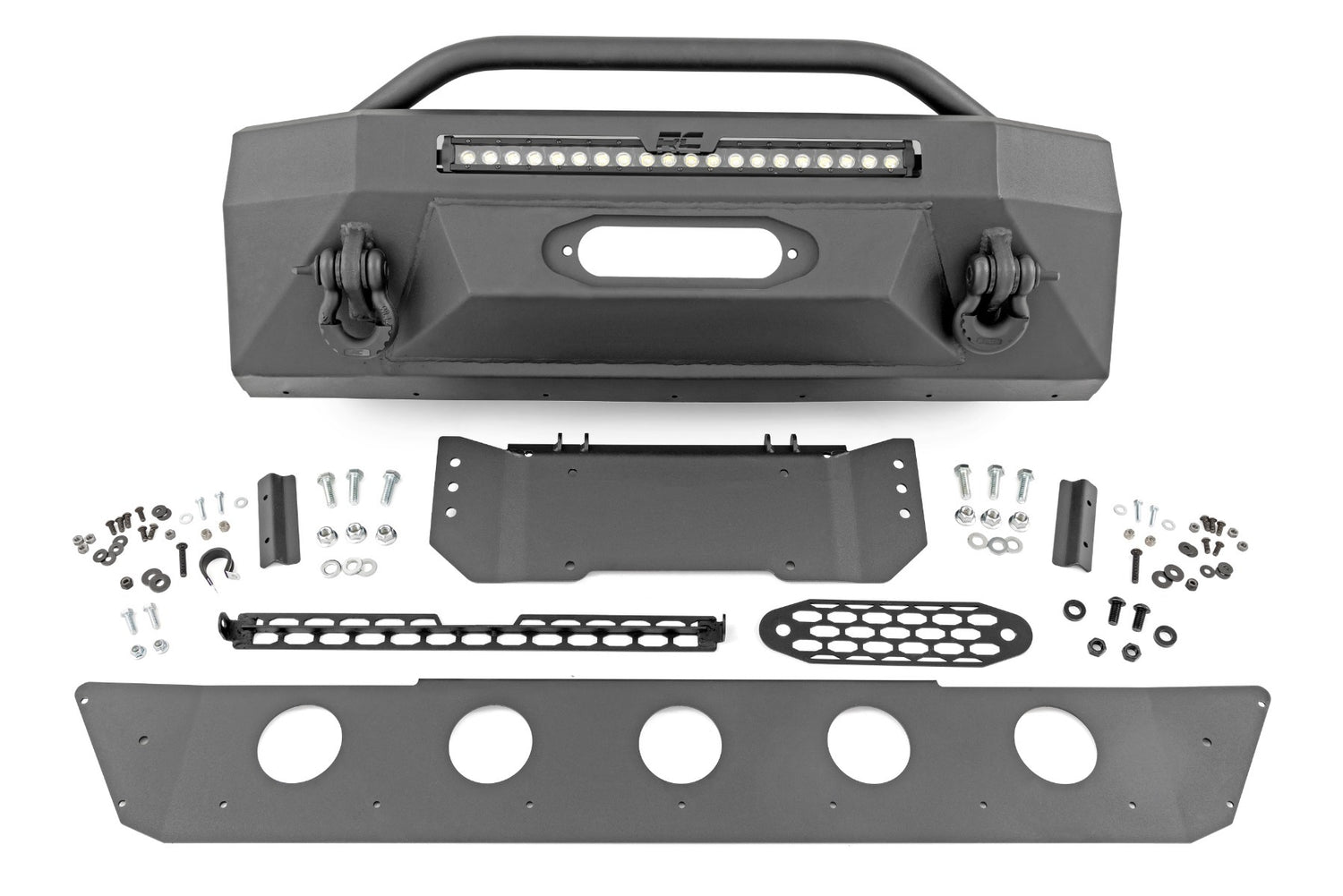 Rough Country - Front Bumper - Hybrid - 20" Blk LED - Toyota 4Runner 2WD 4WD (14-23) - 10744