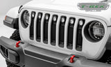 T-Rex Grilles - 1 Pc Small Mesh Mild Steel Stealth Torch Grille Insert - Total Light Output 6300 Lm, Includes Universal Wiring Harness - 6314931-BR