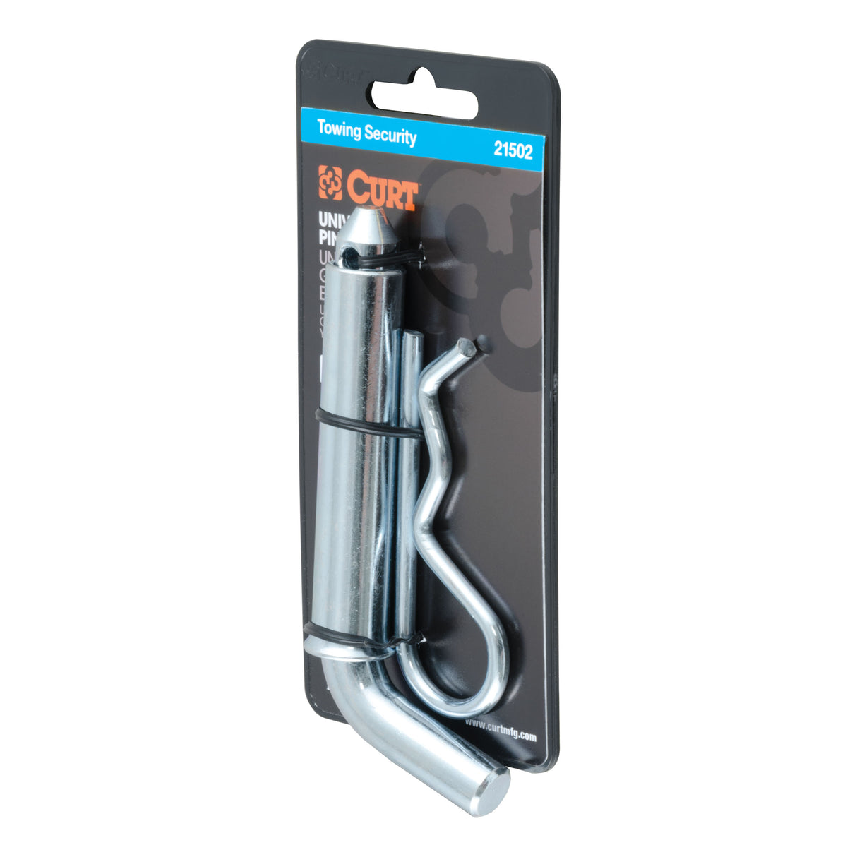 Curt - 1/2" Hitch Pin with 5/8" Adapter (1-1/4" or 2" Receiver, Zinc, Packaged) - 21502
