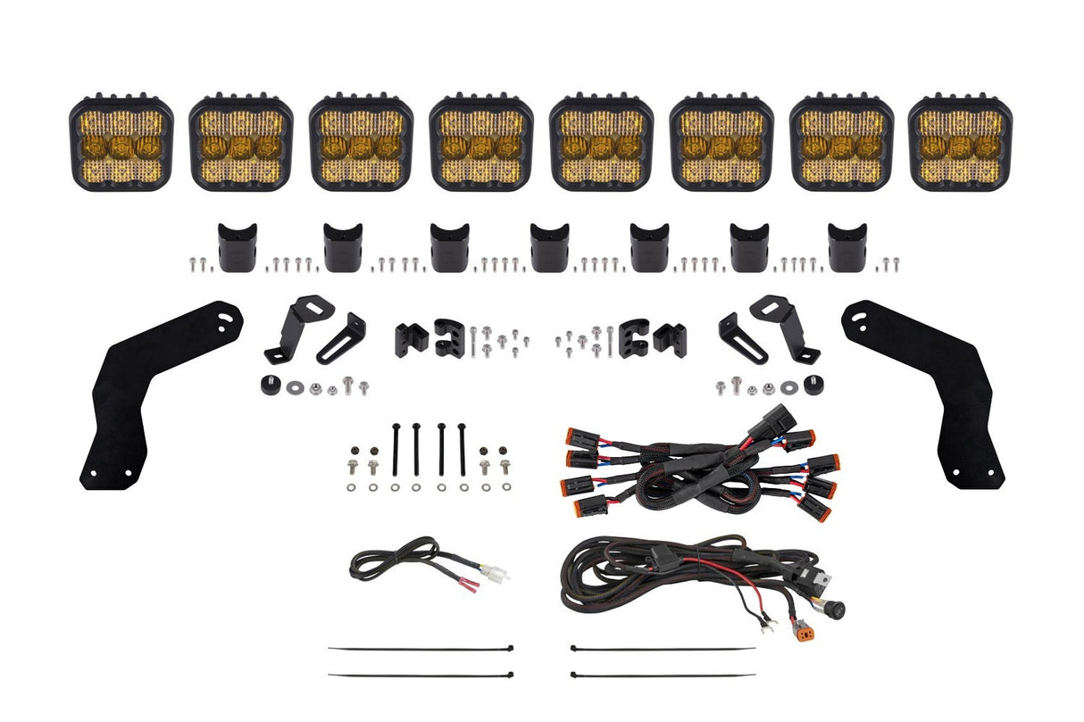 Can-Am Maverick X3 SS5 Pro CrossLink Roof Yellow Combo Lightbar Kit