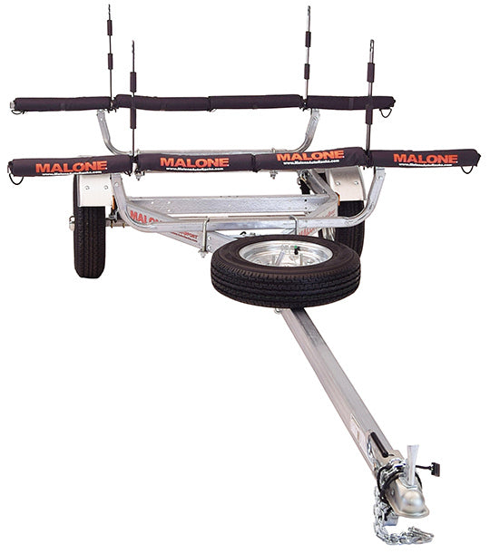 Malone - MicroSport 4 Kayak Trailer Package (2 Sets Stackers, 4 Sets Rack Pads, Spare Tire) - MPG461SRP