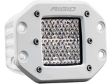 RIGID D-Series PRO Light, Flood Diffused, Flush Mount, White Housing, Single