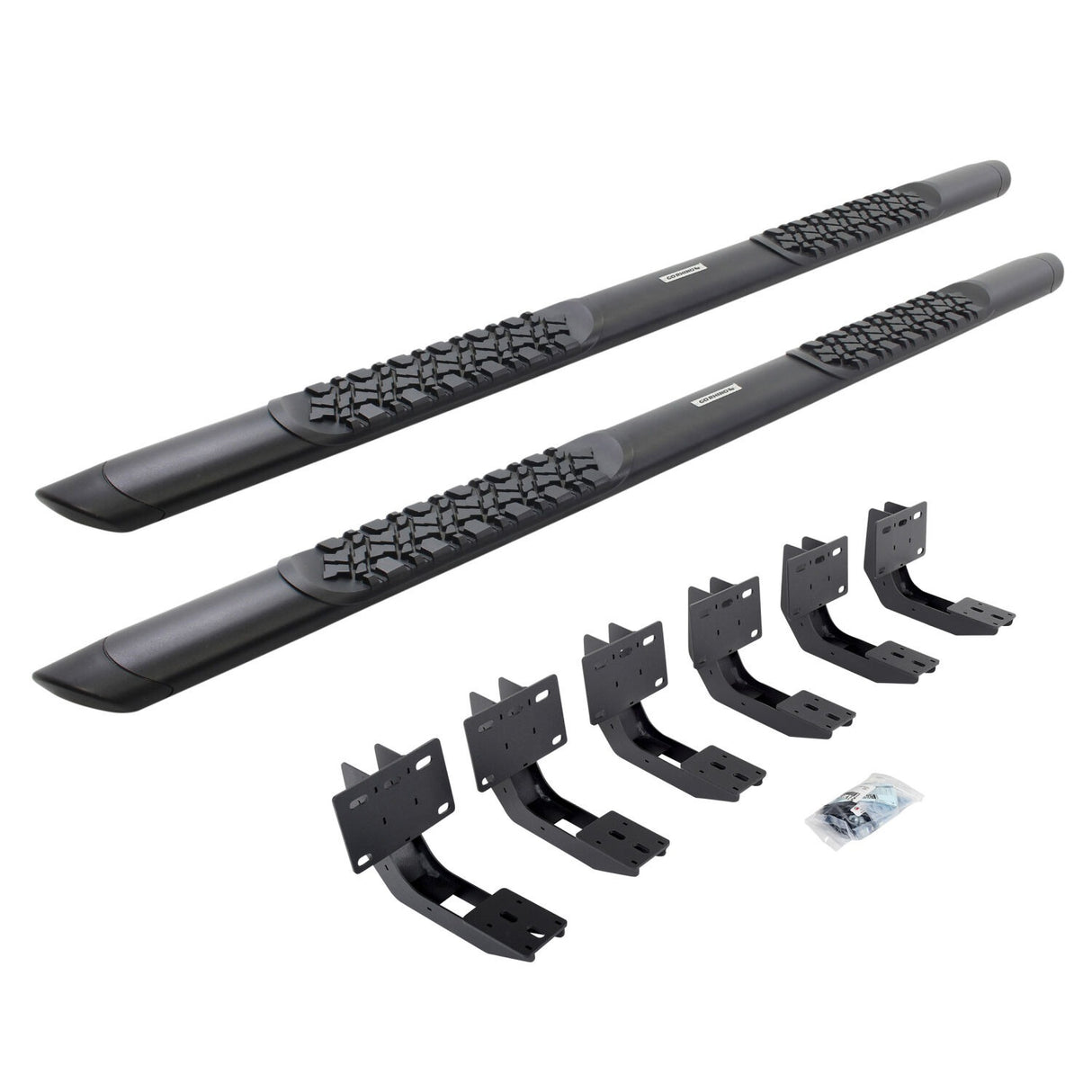 Go Rhino V3430687T - V3 Series Aluminum Side Steps with Mounting Brackets - Textured Black