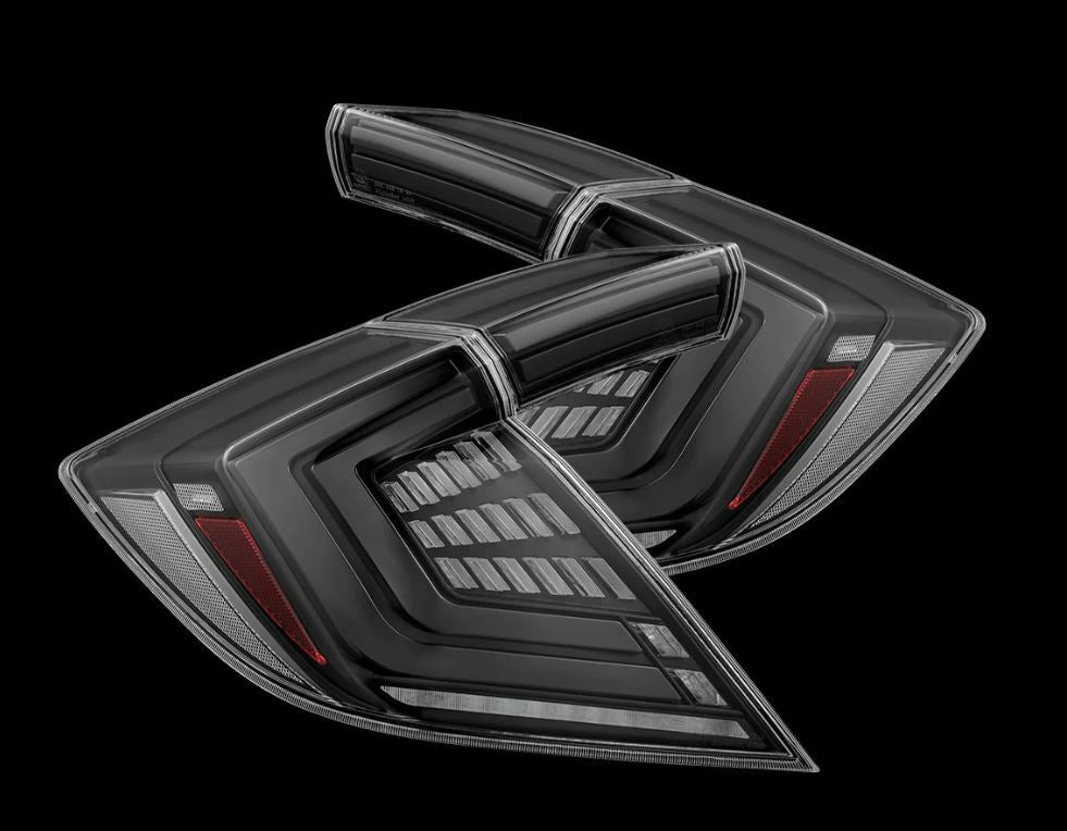 AlphaRex 676000 Prismatic LED Taillights Black Red