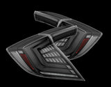 AlphaRex 676000 Prismatic LED Taillights Black Red
