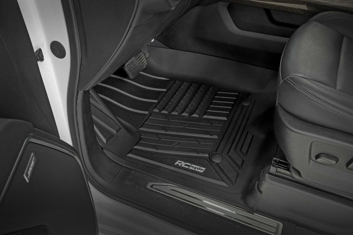 Flex-Fit Floor Mats - FR & RR - FR Bucket - Crew - Chevy/GMC 1500/2500HD/3500HD (19-24)