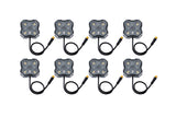 Diode Dynamics - Stage Series SXS Rock Light Installer Kit, White Diffused M8 (8-pack) - DD7752