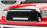 T-Rex Grilles - 1 Pc Small Mesh Mild Steel Stealth Torch Grille Insert - Includes Universal Wiring Harness - 6319631-BR