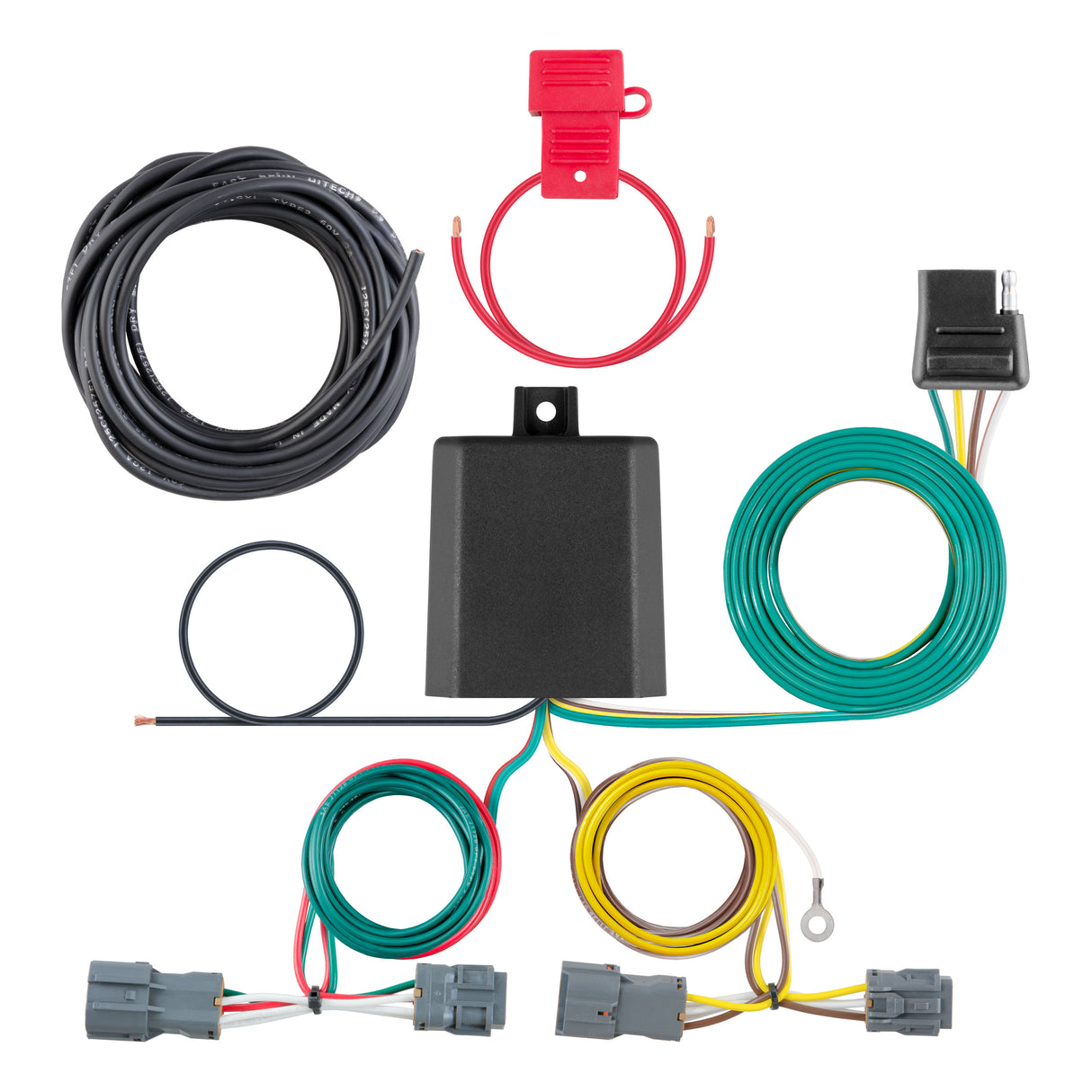 Curt - Custom Wiring Harness, 4-Way Flat Output, Select Hyundai Entourage, Kia Sedona - 56347