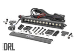 Rough Country - LED Light - Bumper Mount - 12" Black Single Row - White DRL - Can-Am Defender HD 8 HD 9 HD 10 - 97004