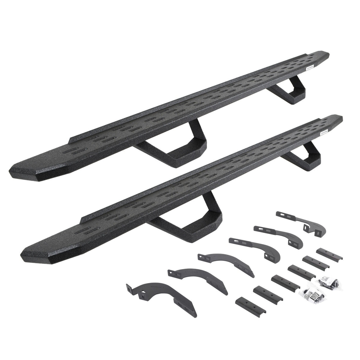 Go Rhino - RB30 Running boards - Complete Kit: RB30 Running board + Brackets + 2 pair RB30 Drop Steps - 6964326820T