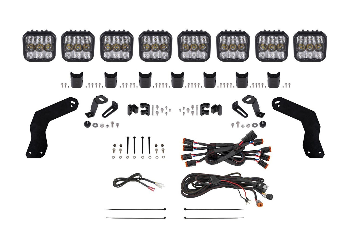 Can-Am Maverick X3 SS5 Pro CrossLink Roof White Combo Lightbar Kit