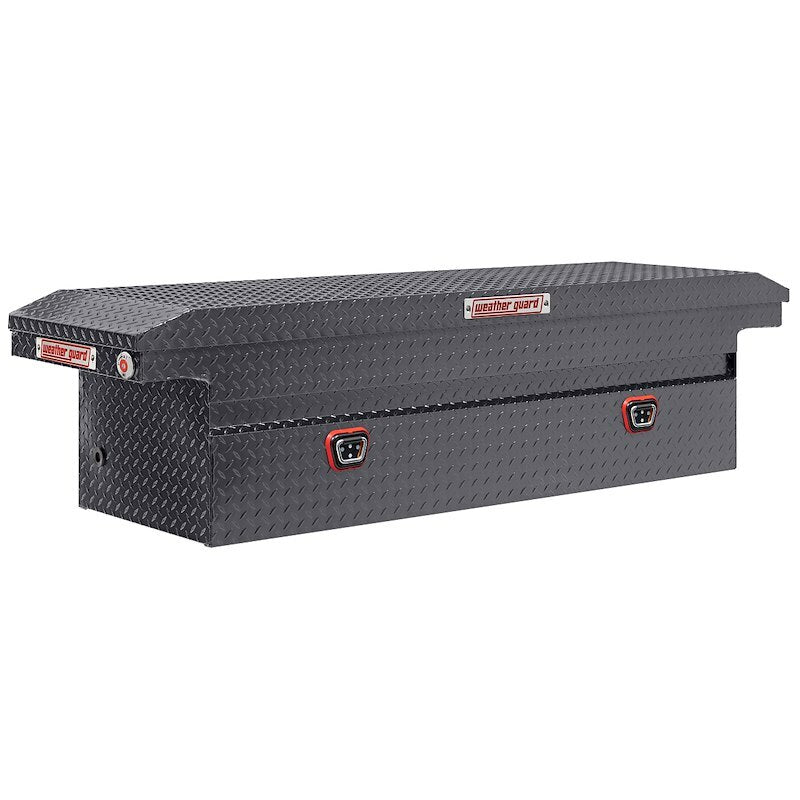 Weather Guard - Model 121-6-04 Saddle Box, Aluminum, Full Low Profile, Gunmetal Gray, 11.0 cu ft - 121-6-04