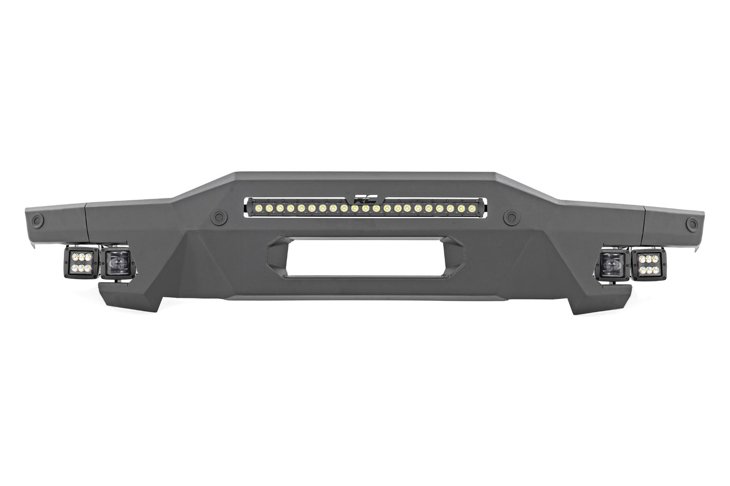 Rough Country - Front Bumper - Modular - Stubby Wings - Flood - Fog - Ford Bronco (21-23) - 51084