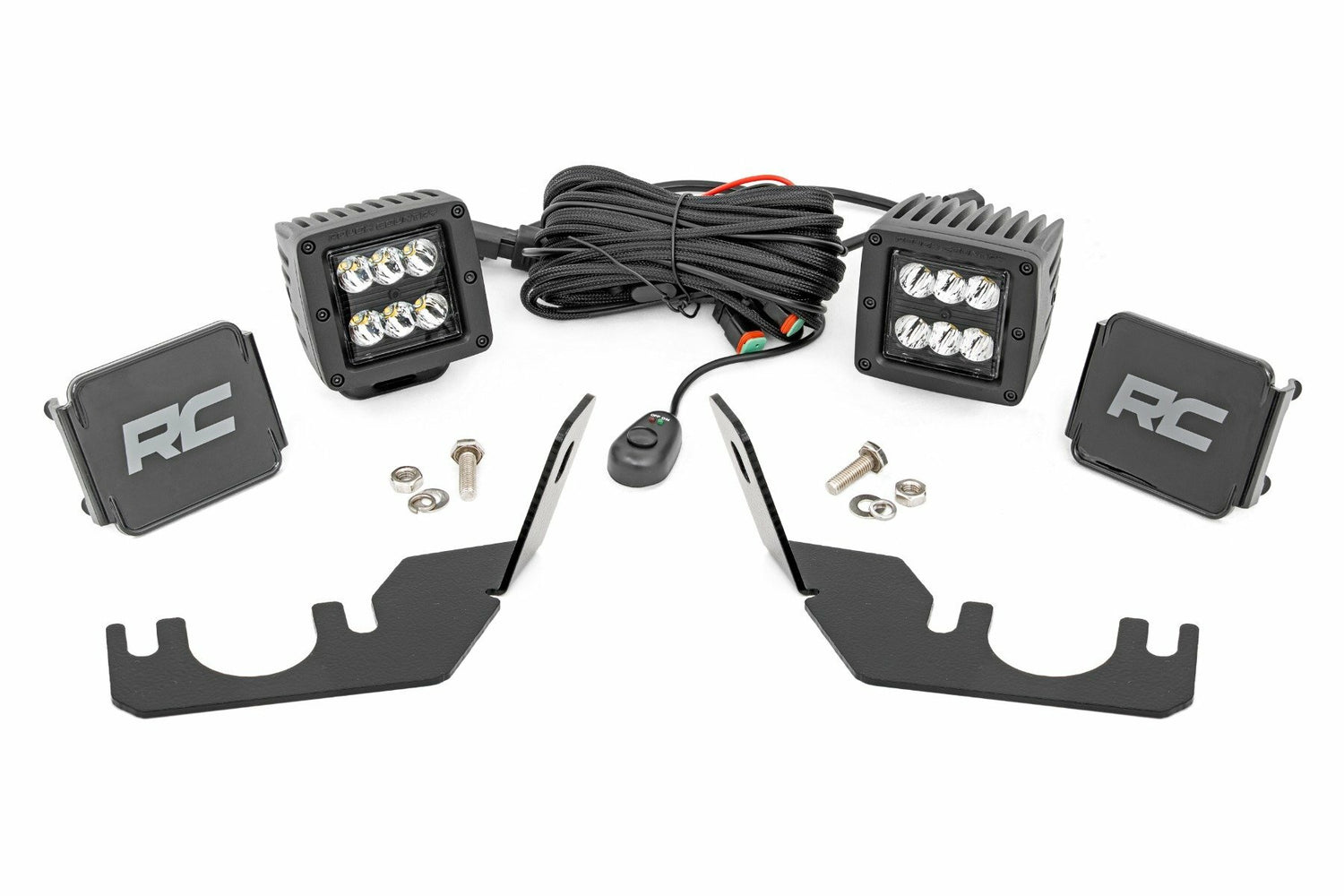 LED Light - Rear Mount - 2(in.) Black Pair - Spot - Kawasaki Teryx