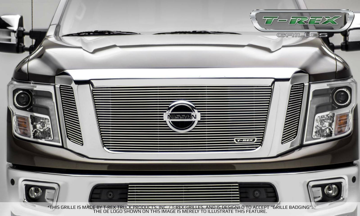 T-Rex Grilles - 3 Pc Horizontal Aluminum Billet Grille Insert - Must reuse factory grille logo - 20785