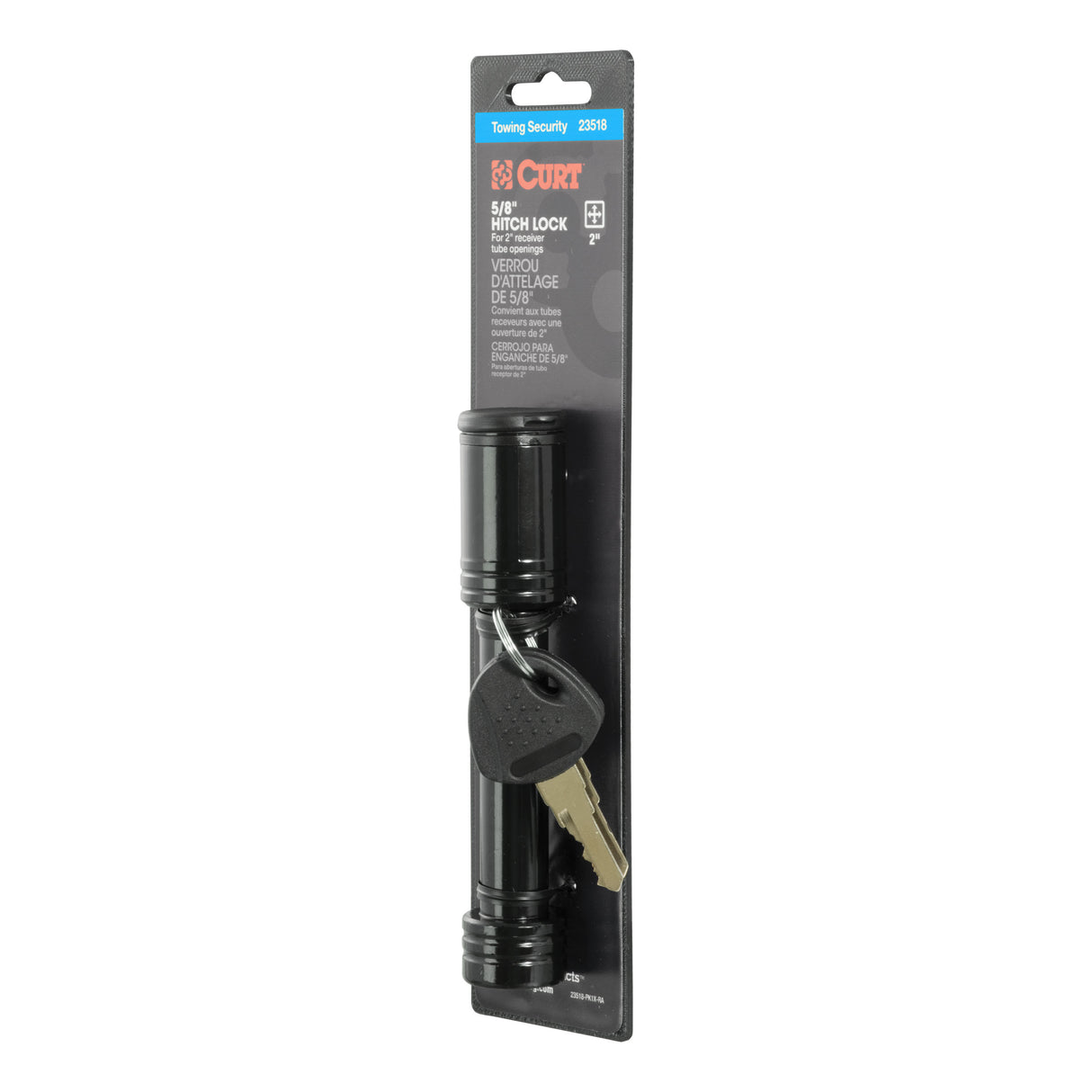 Curt - 5/8" Hitch Lock (2" Receiver, Barbell, Black) - 23518
