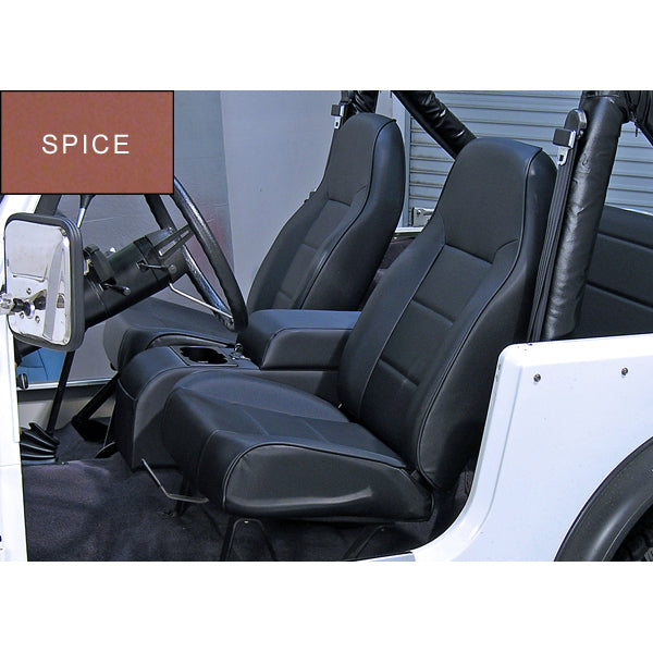Rugged Ridge - High-Back Front Seat, No-Recline, Spice; 76-02 Jeep CJ/Wrangler YJ/TJ - 13401.37