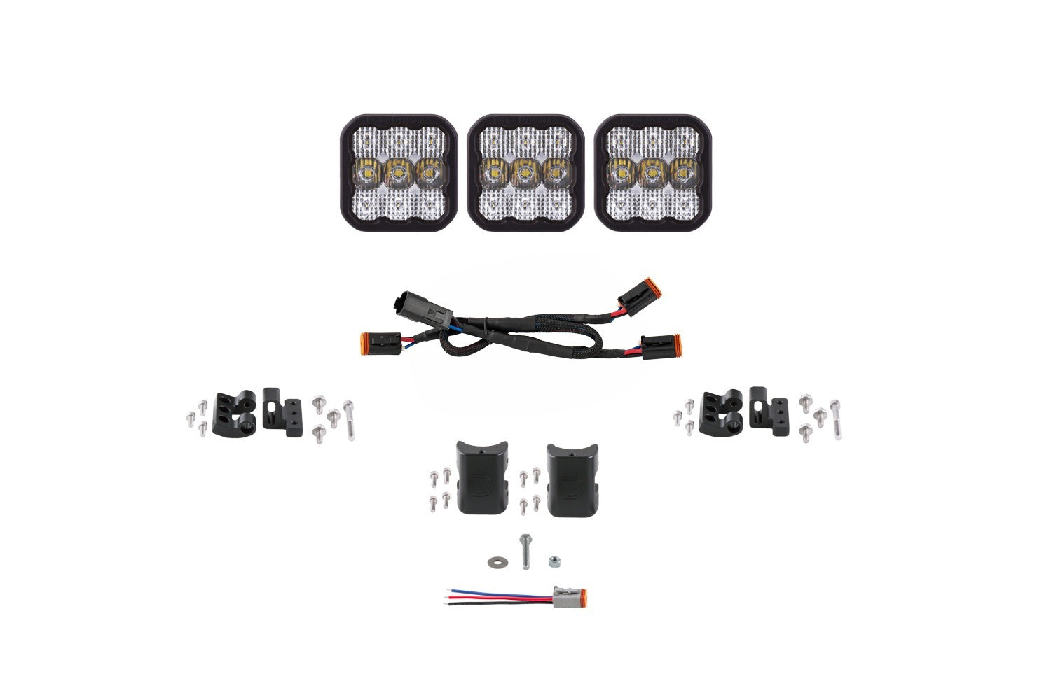 Diode Dynamics - SS5 Pro Universal CrossLink 3-Pod Lightbar White Combo - DD7238