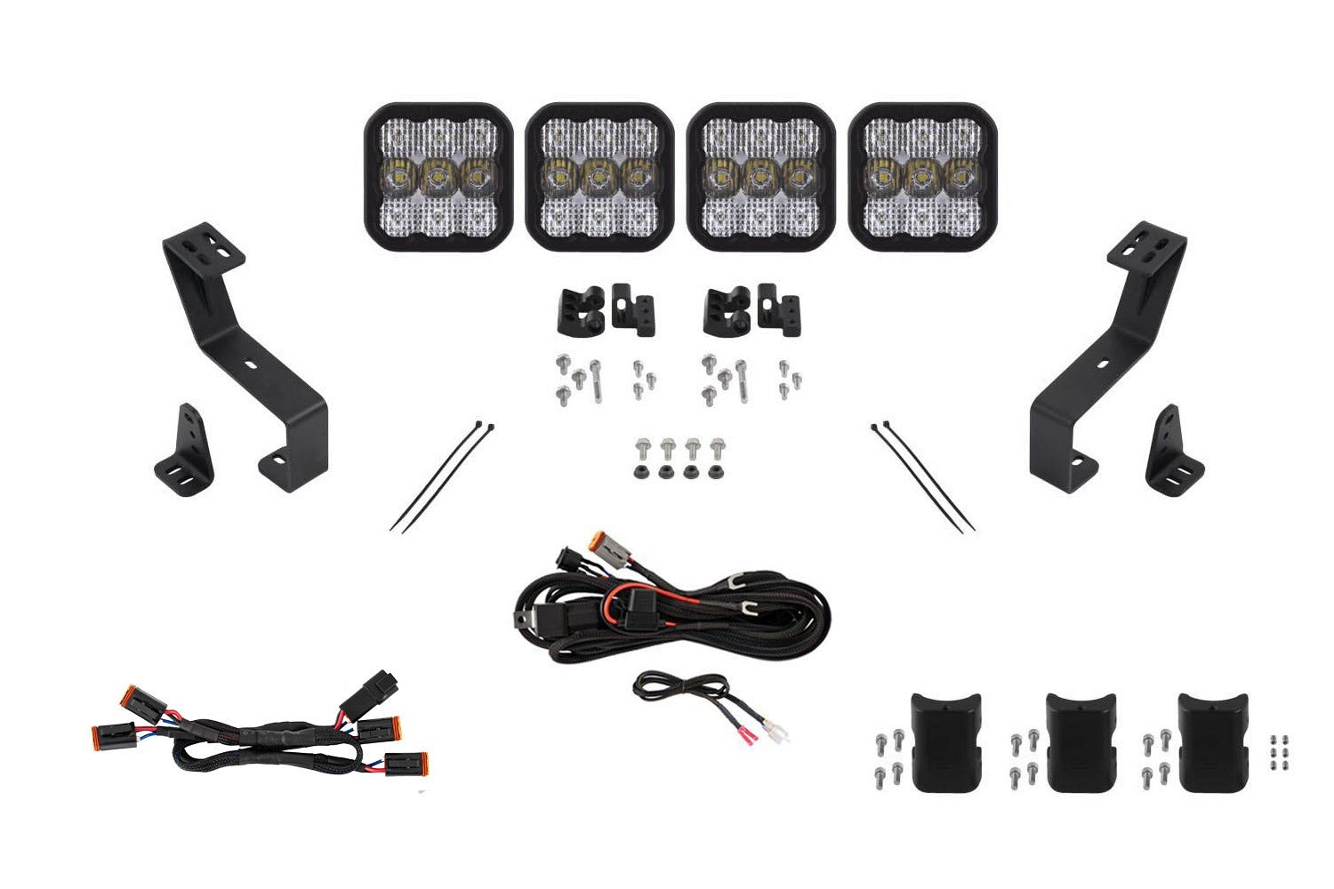 Diode Dynamics - SS5 Grille CrossLink Lightbar Kit for 2019+ Ram, Pro White Combo - DD7610