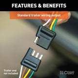 Curt - Custom Wiring Harness, 4-Way Flat Output, Select Ford Escape - 56432
