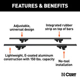 Curt - 53-3/8" Aluminum Universal Roof Rack Crossbars - 18118