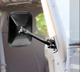 Rugged Ridge - Quick Release Mirrors, Pair, Black, Rectangular; 97-16 Jeep Wrangler - 11025.12