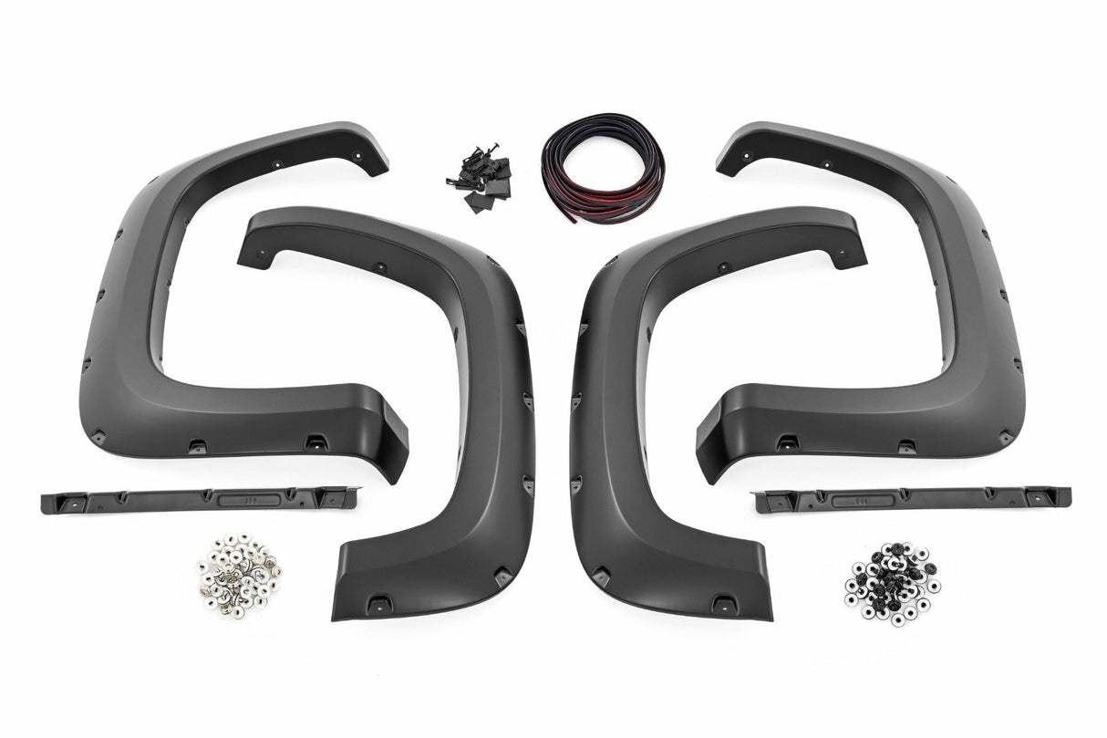 Rough Country - Pocket Fender Flares - G6M Dark Ash - Chevy Silverado 2500 HD/3500 HD (20-24) - F-C12011A-G6M