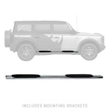 Go Rhino 684412971PS - 4" OE Xtreme SideSteps With Mounting Bracket Kit - Polished Stainless Steel
