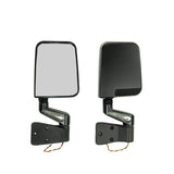 Rugged Ridge - Door Mirror Kit, LED Turn Signals, Black; 87-02 Jeep Wrangler YJ/TJ - 11015.01