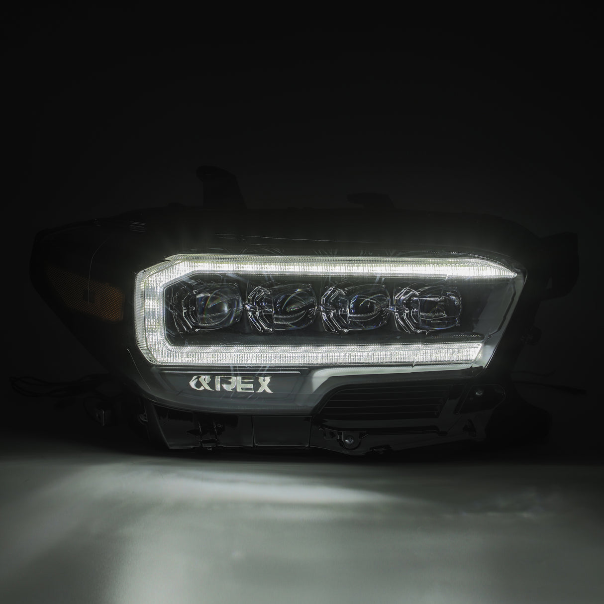 AlphaRex 880706 LED Projector Headlights Plank Style Design Chrome