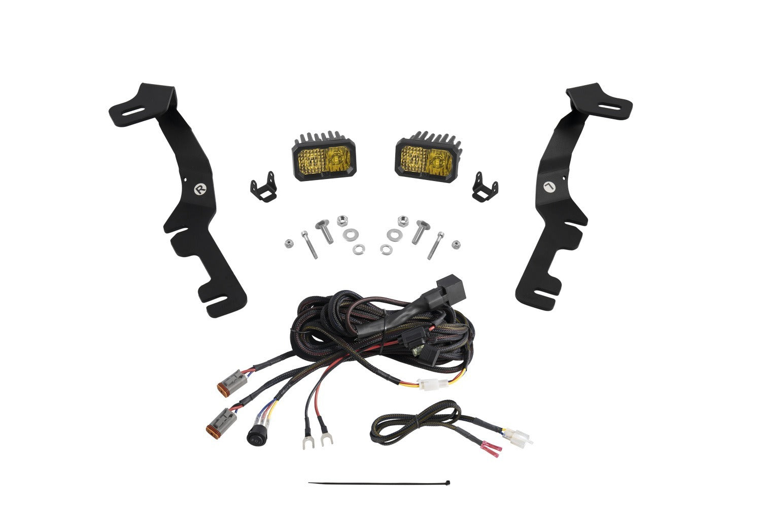 Diode Dynamics - Stage Series Ditch Light Kit for 2019+ Ram, C2 Pro Yellow Combo - DD7598