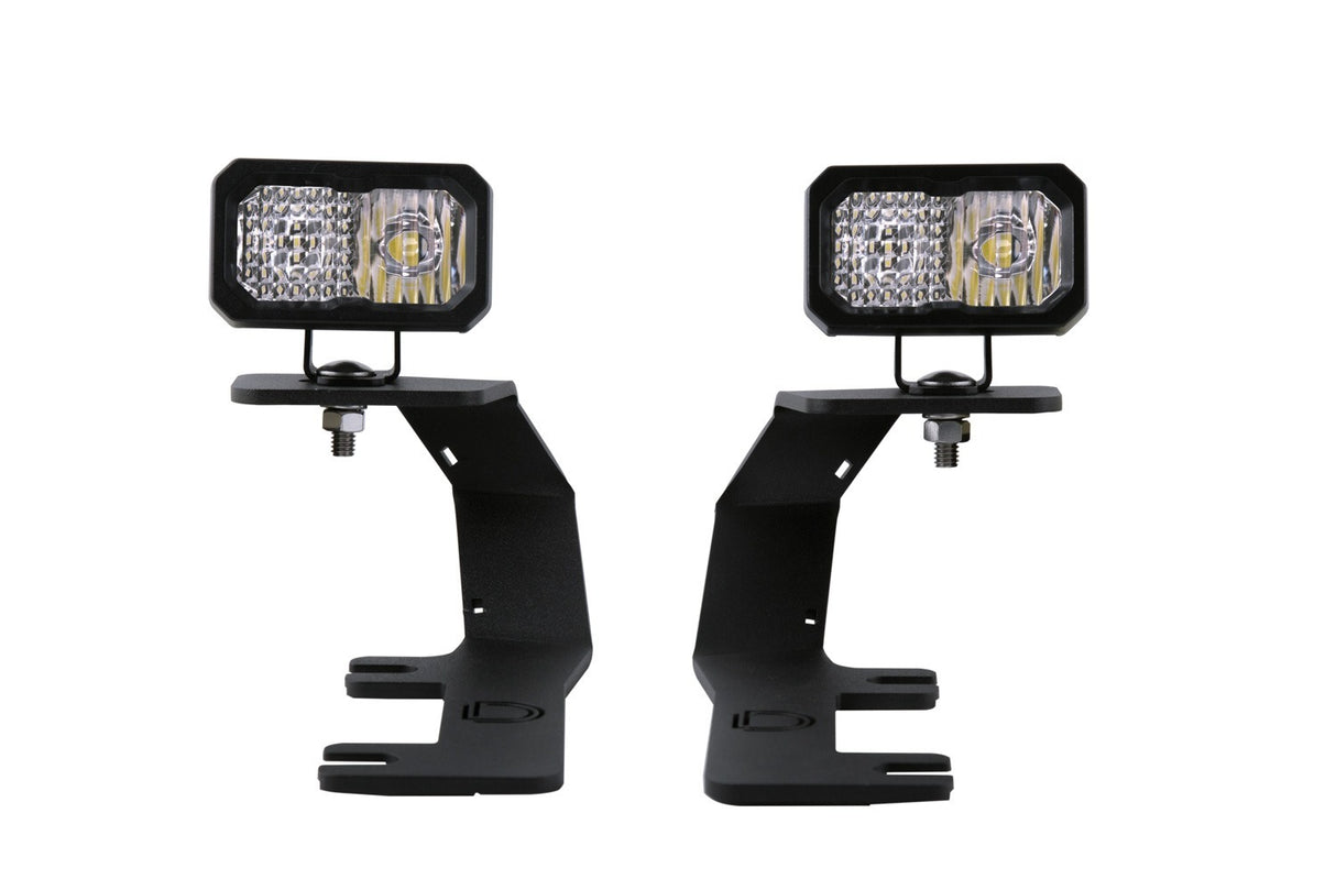 Diode Dynamics DD6661 Allows you to mount two Stage Series 2in LED Pods above the hood.