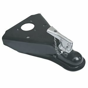 Husky Towing - 87077 Weld On To50 Deg Angle Frames 5K Gross Wt Cap 2" Ball Wedge Latch & Chain Black