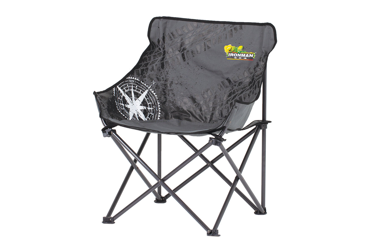 Ironman 4x4 - Mid Size Low Back Camp Chair - Black/Grey - ICHAIR0034