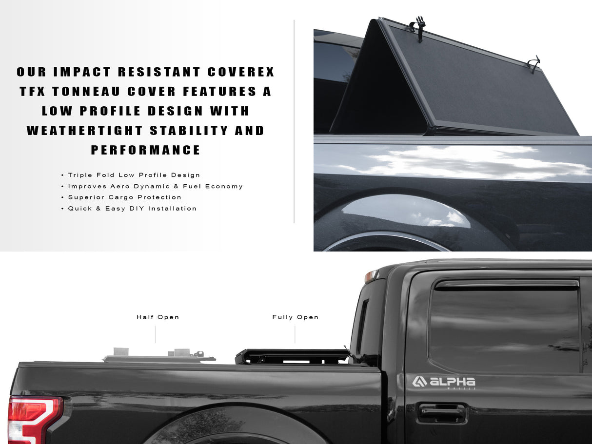 Armordillo 2005-2021 Nissan Frontier CoveRex TFX Series Folding Truck Bed Tonneau Cover (5 Ft Bed) (W/Out Utility Track)