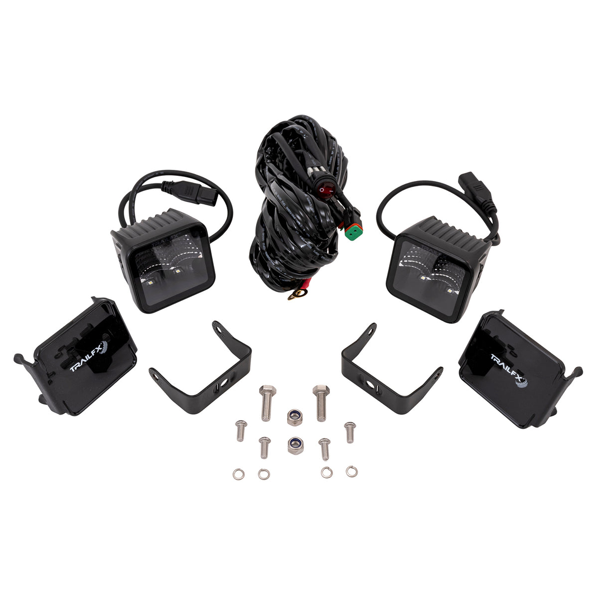 TrailFx - 3" LED Cube Lights- Black Edition Pair (2X2BKF2)