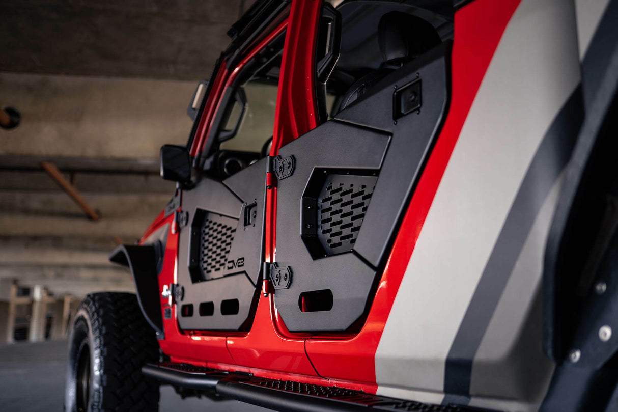 DV8 Offroad - Jeep Wrangler JL & Gladiator JT Spec Series Half Doors Rear Set - HDJL-02R