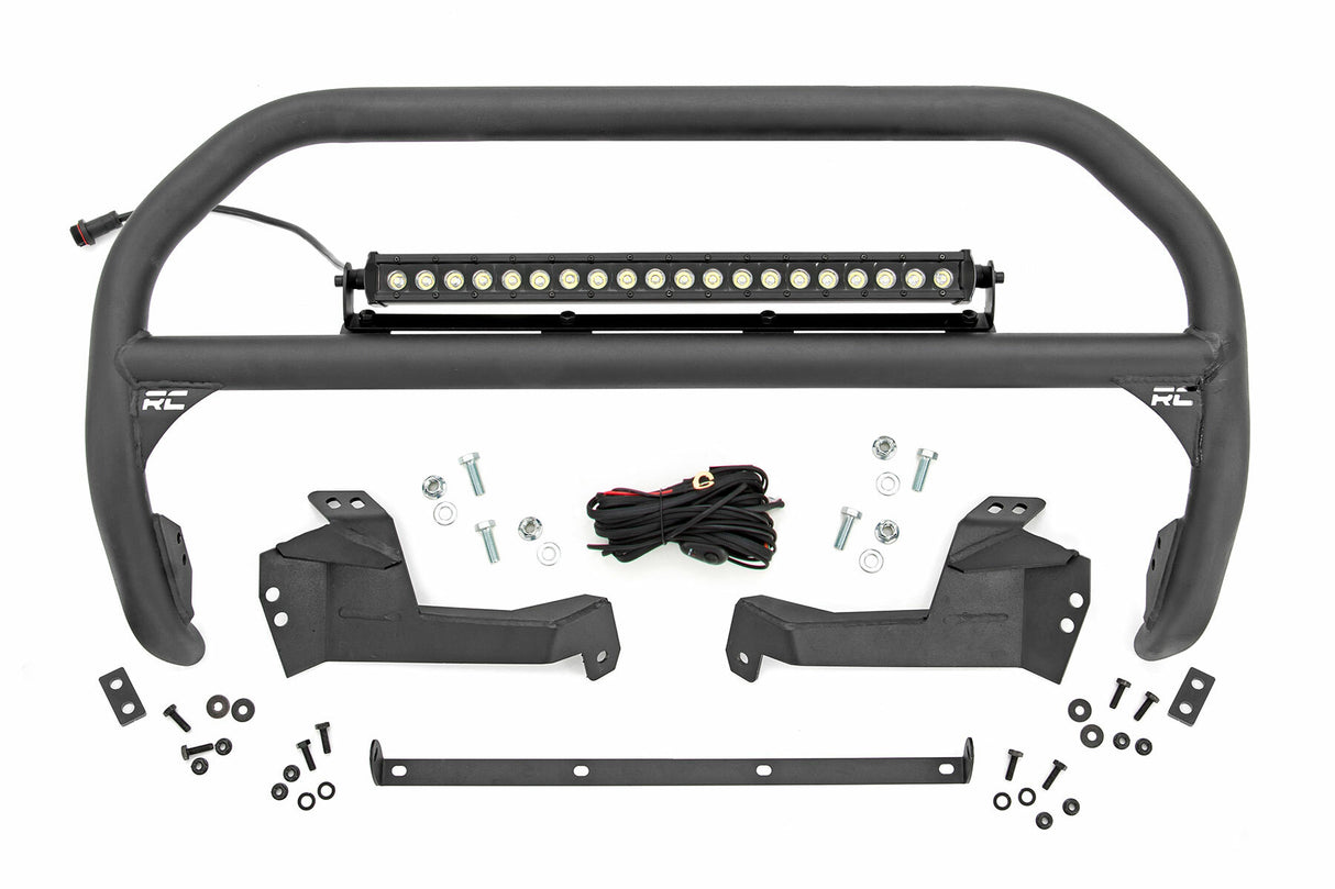Rough Country - Nudge Bar - 20 Inch Black Single Row LED - Ford Bronco Sport (21-23) - 51041