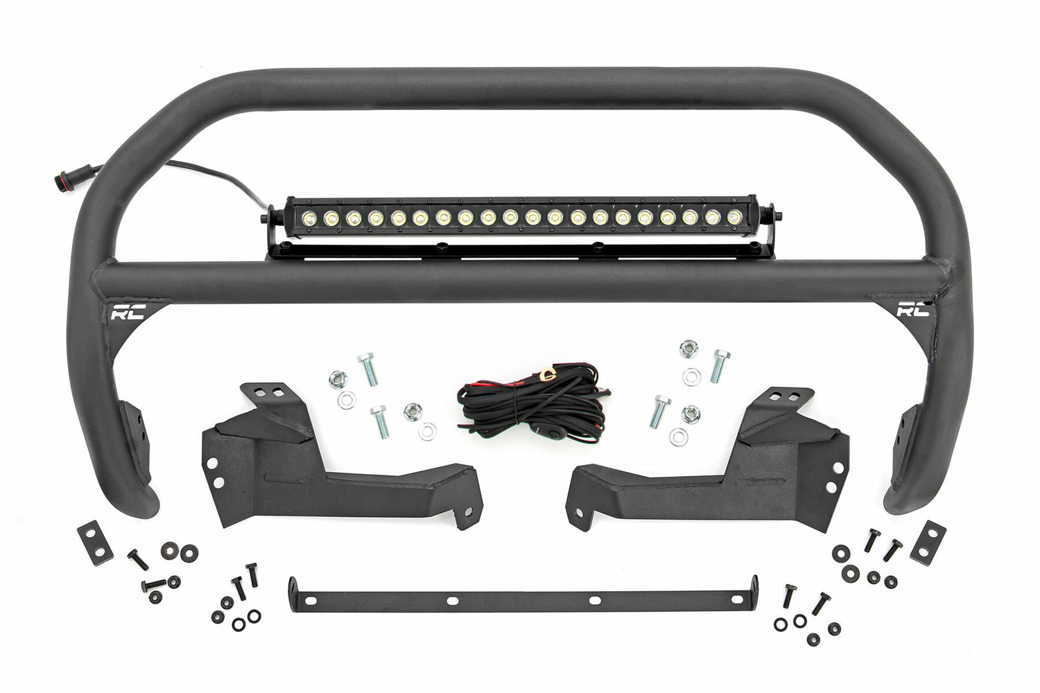 Rough Country - Nudge Bar - 20 Inch Black Single Row LED - Ford Bronco Sport (21-23) - 51041
