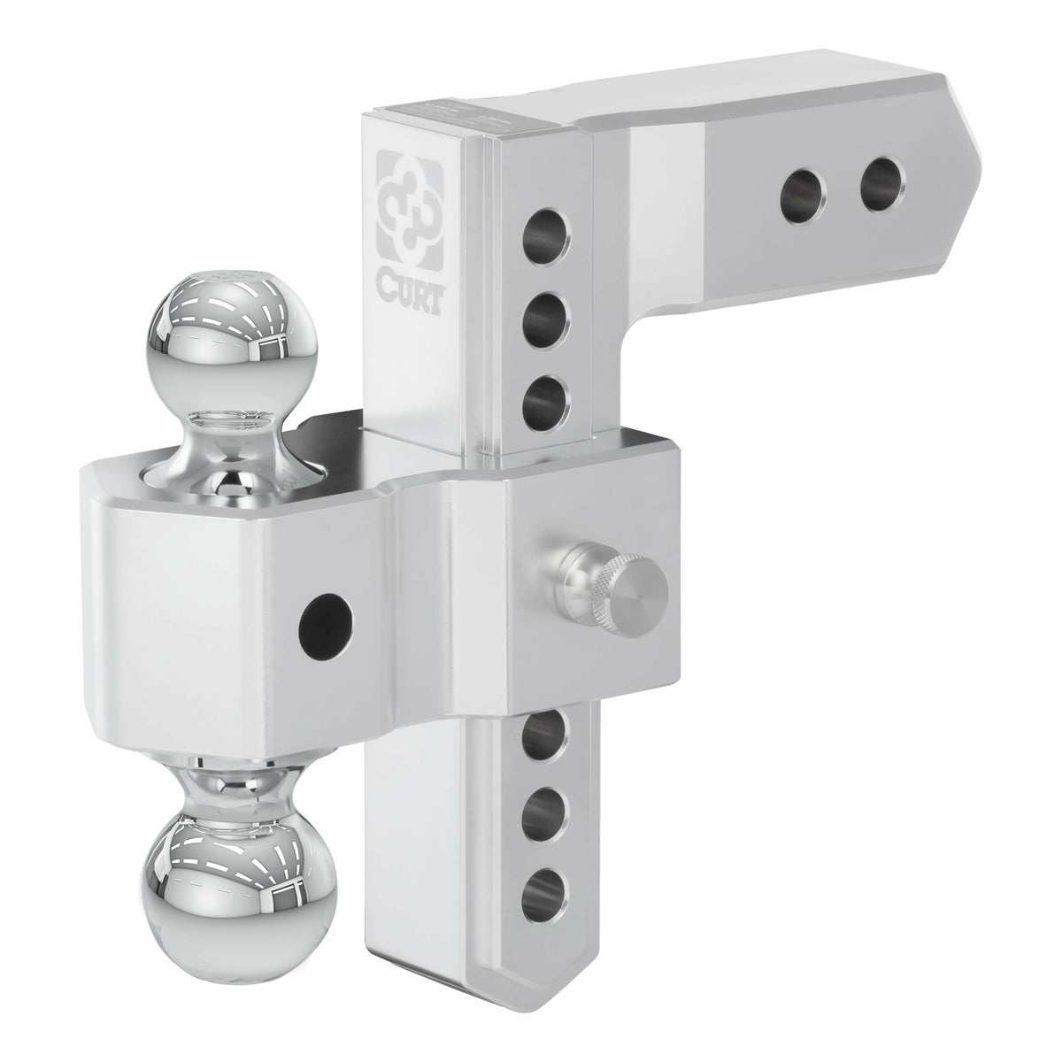 CURT 45386 AlumaLite Adjustable Aluminum Drop Hitch, 8", 12,500 lb