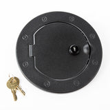 Locking Gas Cap Door, Textured Black; 07-16 Jeep Wrangler JK/JKU